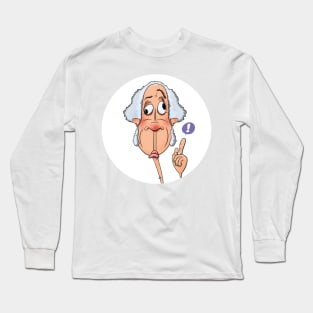 Old man with gray hair - caricature Long Sleeve T-Shirt